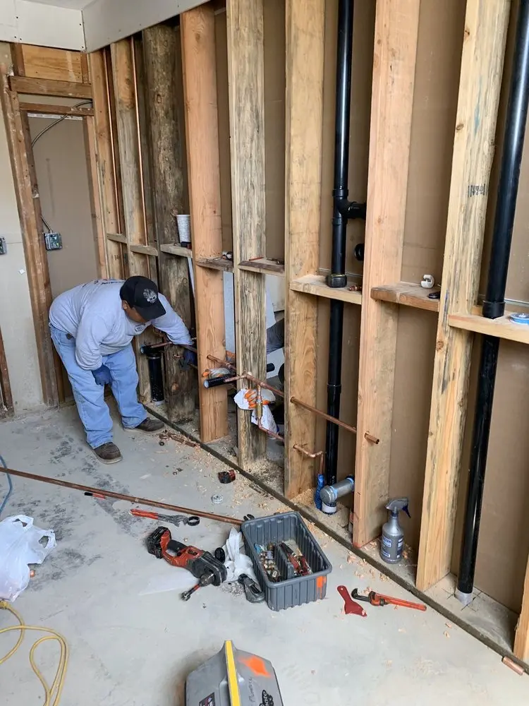 Commercial rough-in plumbing for Water Heater Replacement in Sycamore Creek